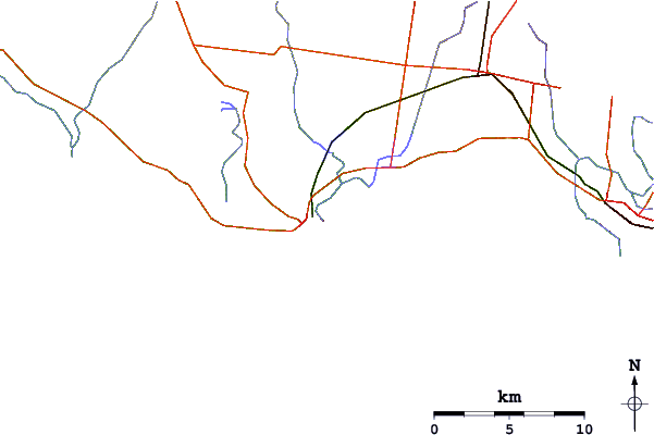Roads and rivers around Port Fairy (East Beach)