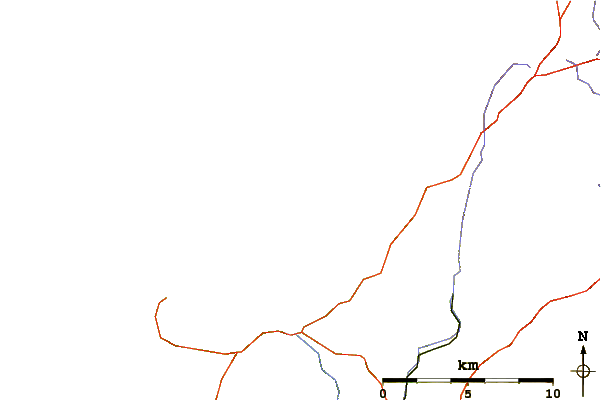 Roads and rivers around Port Isaac