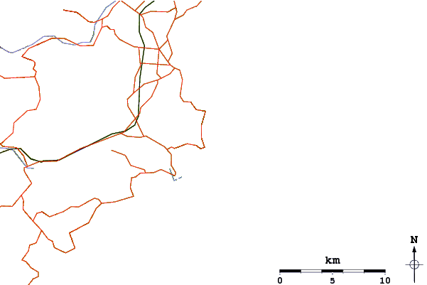 Roads and rivers around Port Robinson