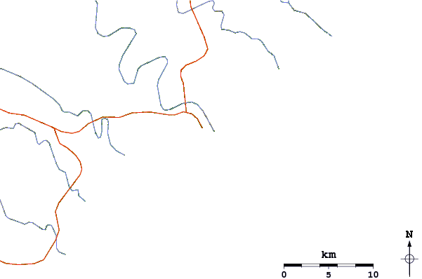 Roads and rivers around Port St Johns