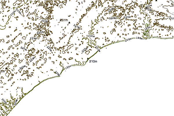Shoreline around Port Stanley