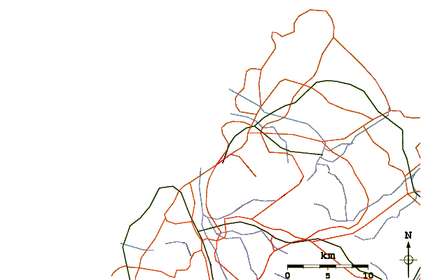 Roads and rivers around Port Louis