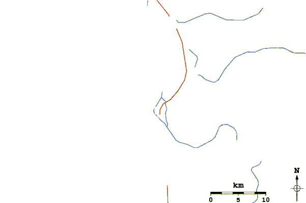 Roads and rivers around Portete