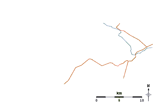 Roads and rivers around Porth Colmon