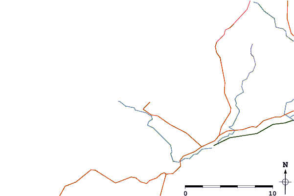 Roads and rivers around Porth Nefyn