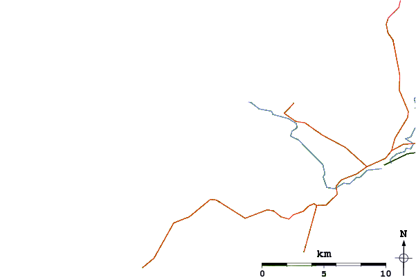 Roads and rivers around Porth Towyn