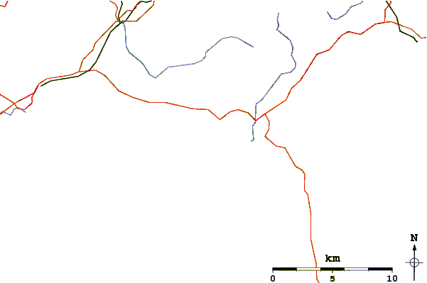 Roads and rivers around Porthleven