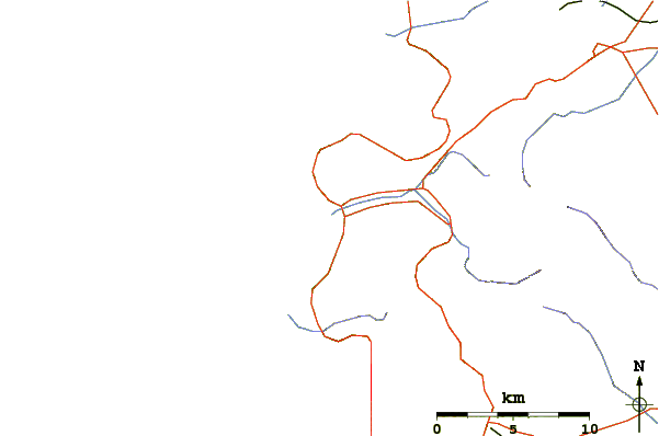 Roads and rivers around Portixeddu