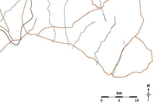 Roads and rivers around Porto Armando