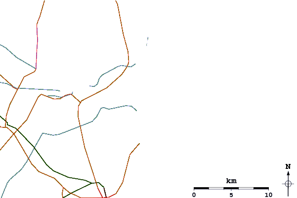 Roads and rivers around Porto Corsini