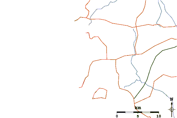 Roads and rivers around Porto Ferro
