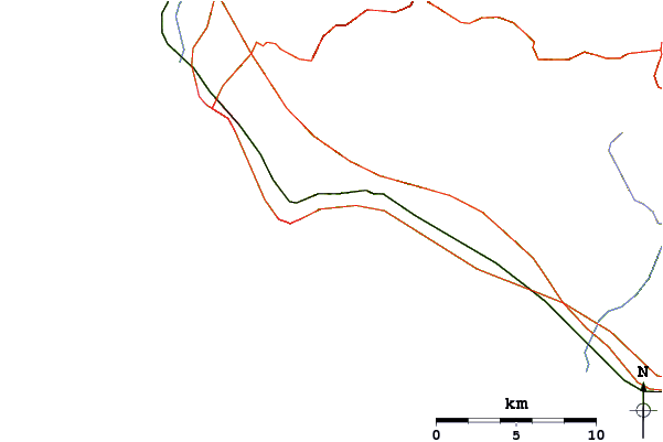 Roads and rivers around Porto-di Santa Marinella (Porticciolo)