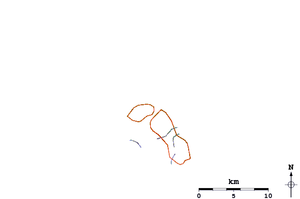Roads and rivers around Porto da Praia
