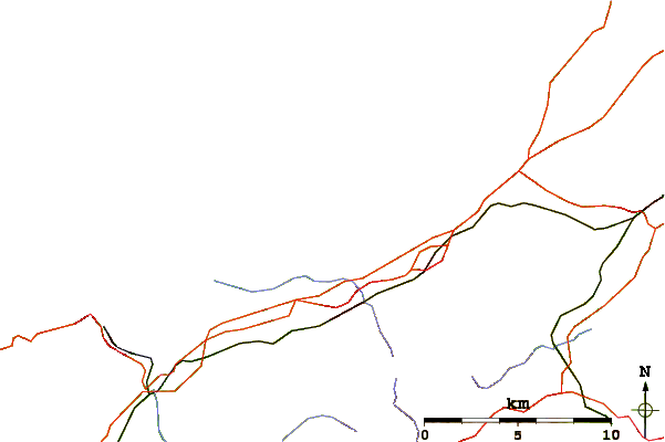 Roads and rivers around Portreath Beach