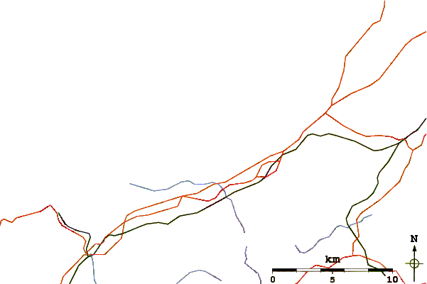 Roads and rivers around Portreath Harbour Wall