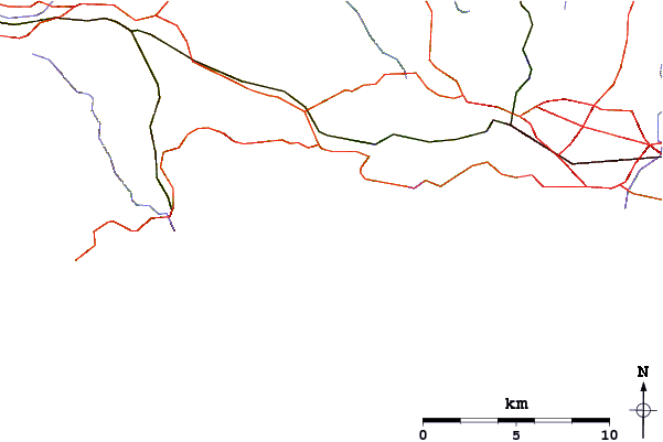 Roads and rivers around Portwrinkle