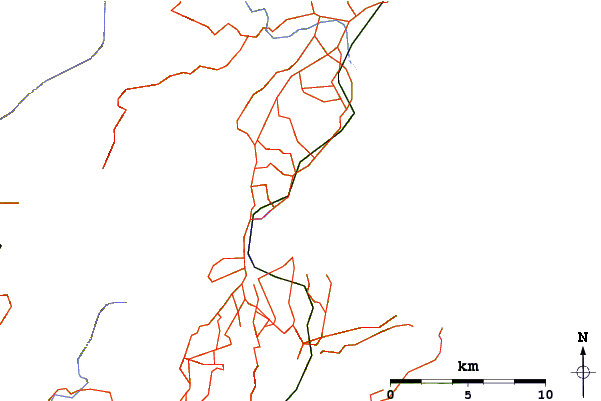 Roads and rivers around Possums Reef