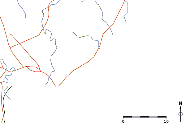 Roads and rivers around Pouawa Beach