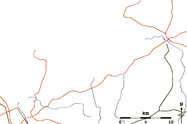 Roads and rivers around Poul Rodou