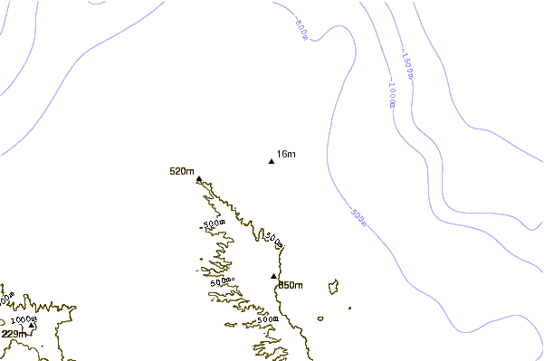 Shoreline around Poundeers Beach