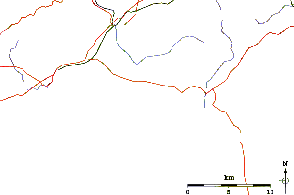 Roads and rivers around Praa Sands