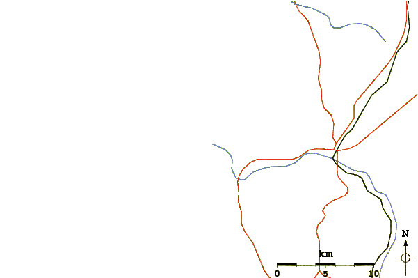 Roads and rivers around Praia Azul