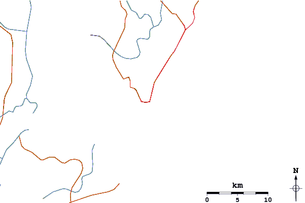 Roads and rivers around Praia Brava