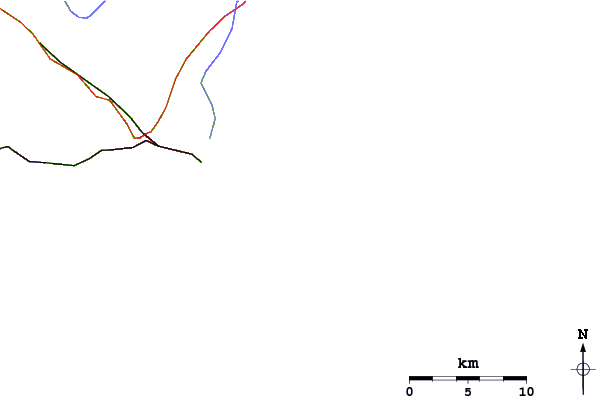 Roads and rivers around Praia Brava