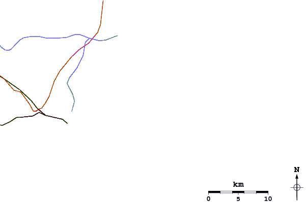 Roads and rivers around Praia Brava