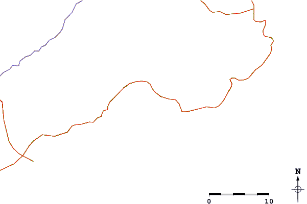 Roads and rivers around Praia Brava da Almada