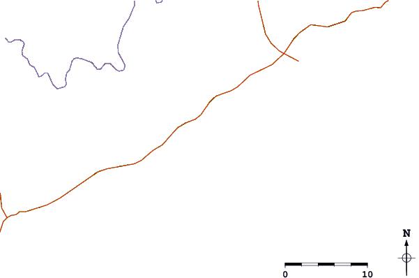 Roads and rivers around Praia Grande Bonete