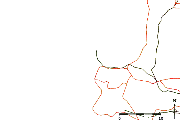 Roads and rivers around Praia Grande