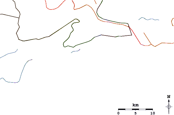 Roads and rivers around Praia Grande