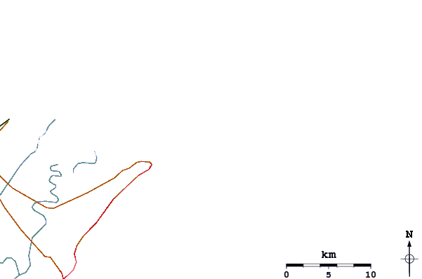 Roads and rivers around Praia Grande