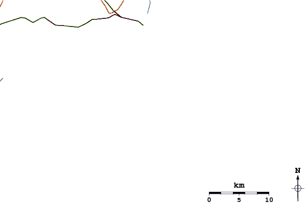 Roads and rivers around Praia Grande