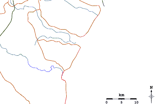 Roads and rivers around Praia Grande