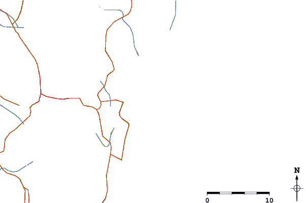 Roads and rivers around Praia Mole