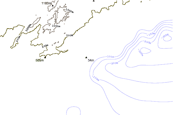 Shoreline around Praia Preta