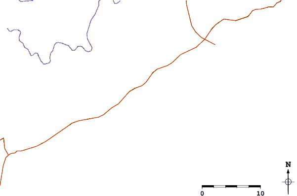 Roads and rivers around Praia do Bonete