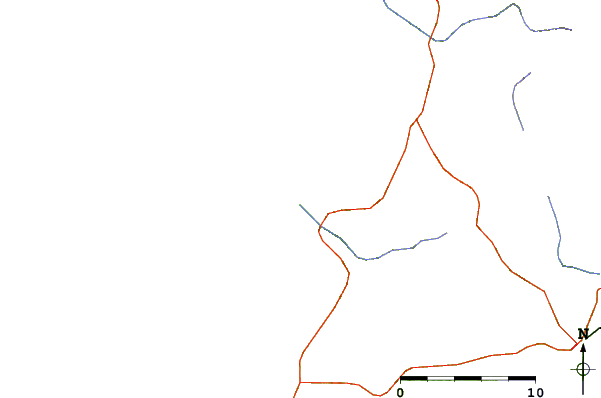 Roads and rivers around Praia do Bordeira