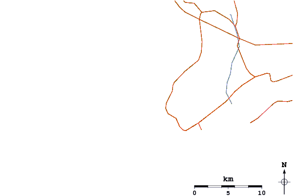 Roads and rivers around Praia do Meco
