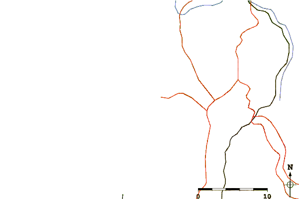 Roads and rivers around Praia do Sul