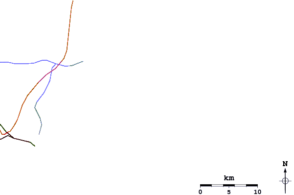 Roads and rivers around Praia Brava