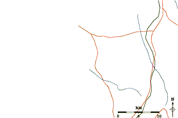 Roads and rivers around Praia da Areia Branca