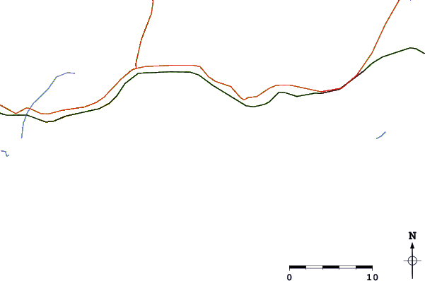 Roads and rivers around Praia da Vila