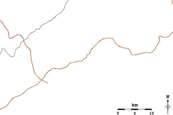 Roads and rivers around Praia da Fazenda