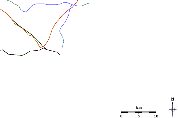 Roads and rivers around Praia das Conchas