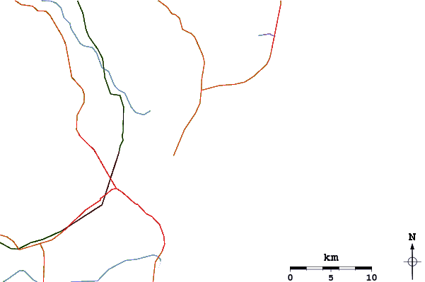 Roads and rivers around Praia de Camburi