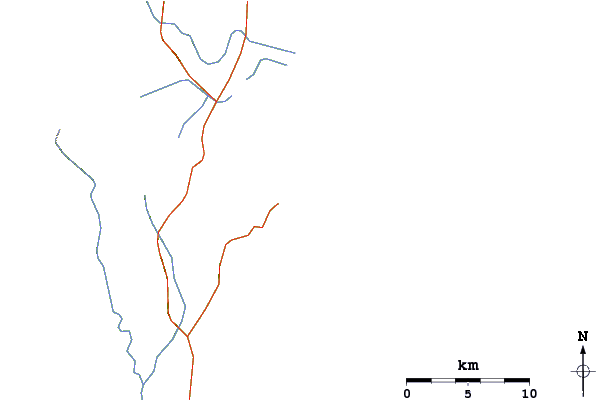 Roads and rivers around Praia de Garopaba