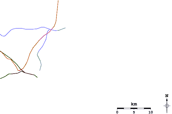 Roads and rivers around Praia de Tucuns